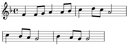 melody in F major 3