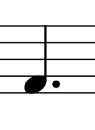 quarter note with dot